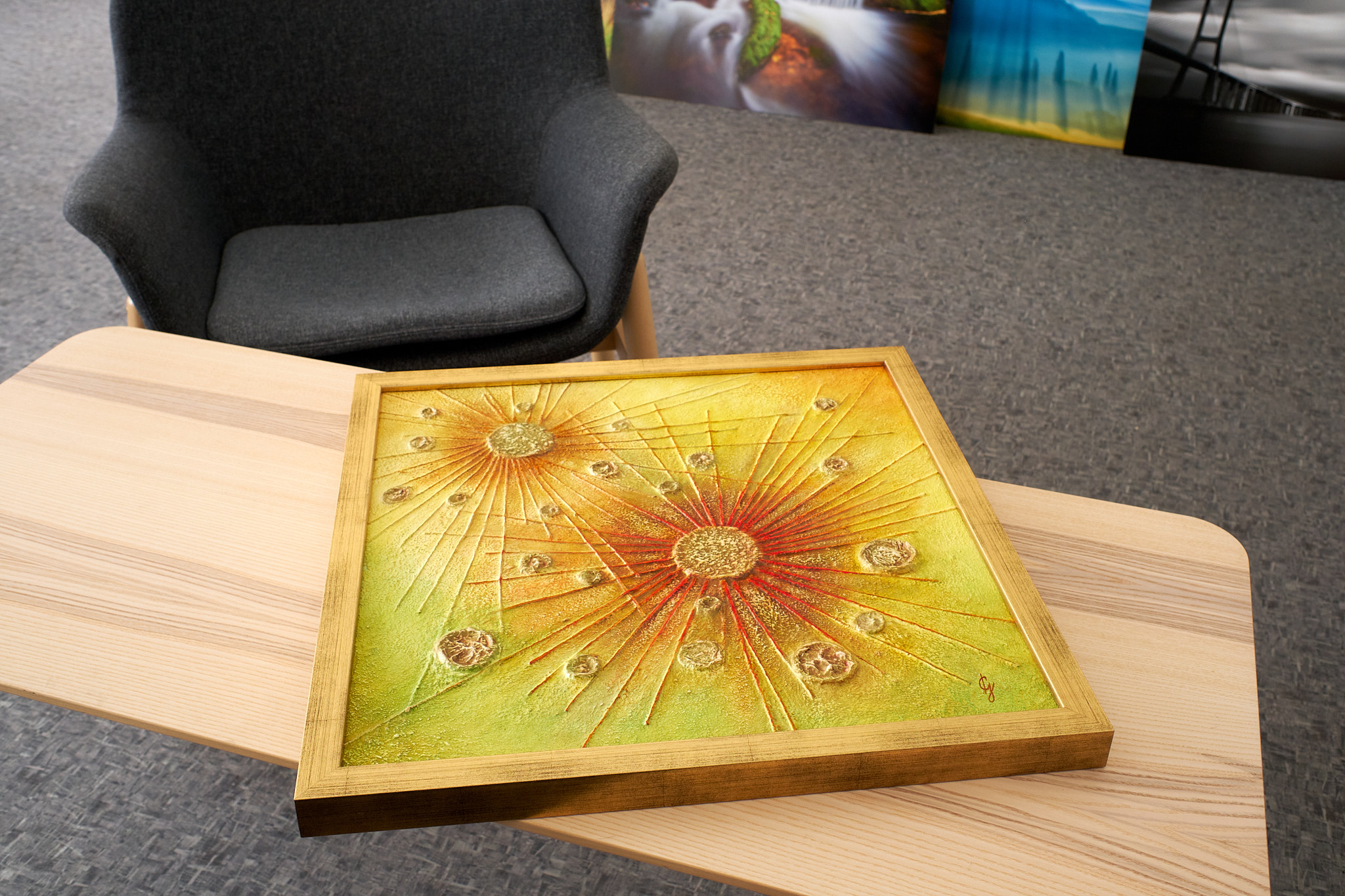 Ilona Goby - zarámovaná olejomalba, dřevěný rám NIELSEN