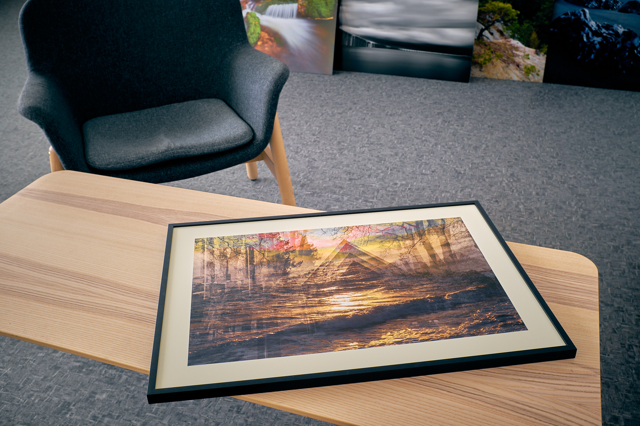 Aleš Zídek - saténový archivní papír, rám NIELSEN, KAPA deska